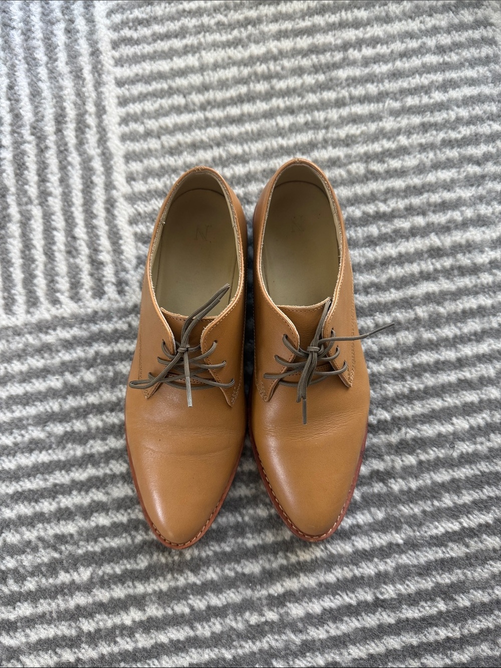 Nisolo Tan Leather Lace-Up Oxford Shoes